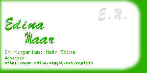 edina maar business card